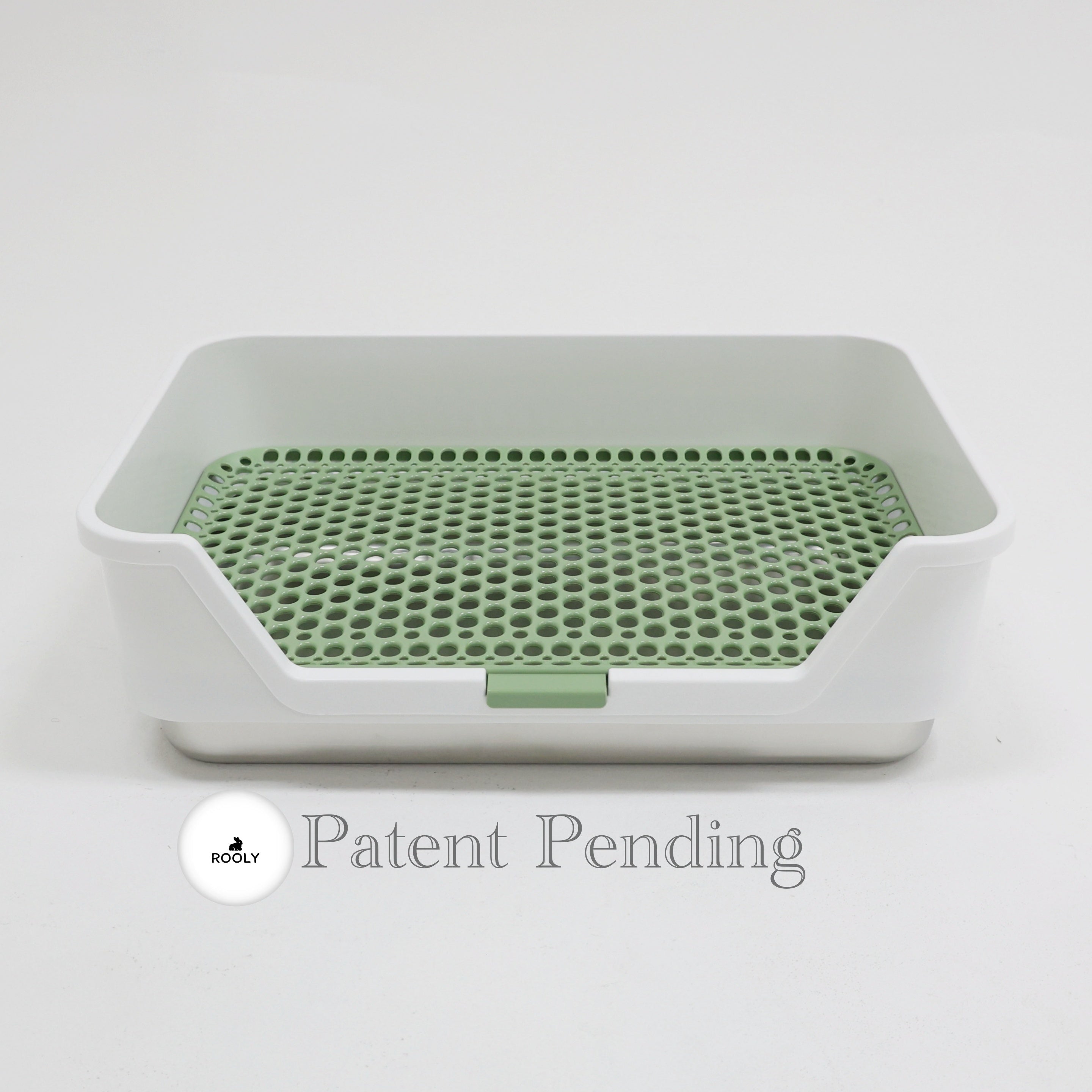 ROOLY Stainless Rabbit Litter Box - Low Entrance